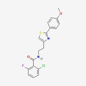 molecular formula C19H16ClFN2O2S B2401319 2-chloro-6-fluoro-N-(2-(2-(4-methoxyphenyl)thiazol-4-yl)ethyl)benzamide CAS No. 863555-99-1
