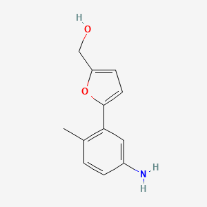 molecular formula C12H13NO2 B2401320 [5-(5-Amino-2-methylphenyl)furan-2-yl]methanol CAS No. 874592-19-5