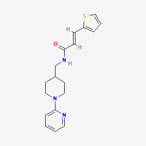 (E)-N-((1-(pyridin-2-yl)piperidin-4-yl)methyl)-3-(thiophen-2-yl)acrylamide