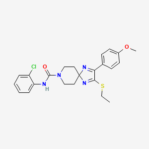 N-(2-chlorophenyl)-2-(ethylthio)-3-(4-methoxyphenyl)-1,4,8-triazaspiro[4.5]deca-1,3-diene-8-carboxamide