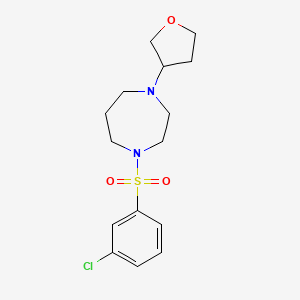 1-((3-Chlorophenyl)sulfonyl)-4-(tetrahydrofuran-3-yl)-1,4-diazepane