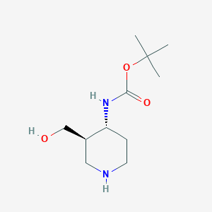 tert-butyl N-[(3S,4S)-rel-3-(hydroxymethyl)-4-piperidyl]carbamate