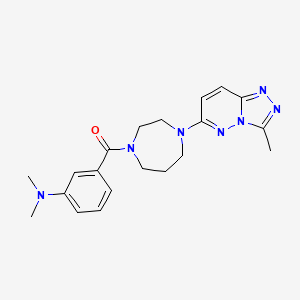 molecular formula C20H25N7O B2401379 N,N-dimethyl-3-(4-{3-methyl-[1,2,4]triazolo[4,3-b]pyridazin-6-yl}-1,4-diazepane-1-carbonyl)aniline CAS No. 2380170-46-5