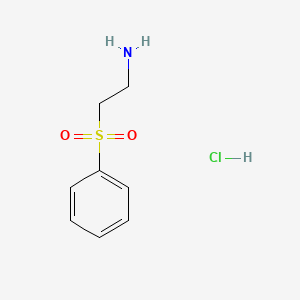 molecular formula C8H12ClNO2S B2401383 2-(Phenylsulfonyl)ethanamine hydrochloride CAS No. 38752-48-6; 67215-15-0