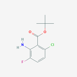 molecular formula C11H13ClFNO2 B2401403 Tert-butyl 2-amino-6-chloro-3-fluorobenzoate CAS No. 2248317-83-9
