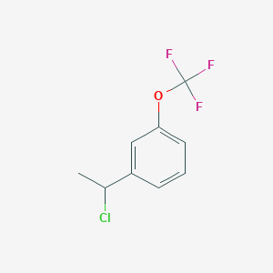 molecular formula C9H8ClF3O B2401443 1-(1-Chloroethyl)-3-(trifluoromethoxy)benzene CAS No. 1690498-71-5