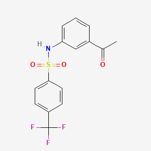 molecular formula C15H12F3NO3S B2401520 N-(3-acetylphenyl)-4-(trifluoromethyl)benzene-1-sulfonamide CAS No. 338966-26-0