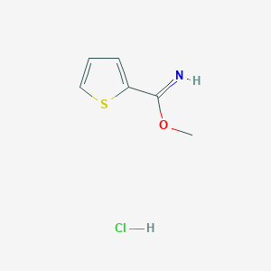 molecular formula C6H8ClNOS B2401537 Methyl thiophene-2-carboximidate hydrochloride CAS No. 54610-49-0