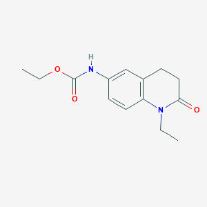 molecular formula C14H18N2O3 B2401544 Ethyl (1-ethyl-2-oxo-1,2,3,4-tetrahydroquinolin-6-yl)carbamate CAS No. 921913-16-8