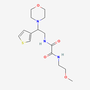 molecular formula C15H23N3O4S B2401545 N1-(2-methoxyethyl)-N2-(2-morpholino-2-(thiophen-3-yl)ethyl)oxalamide CAS No. 946303-42-0