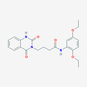 molecular formula C22H25N3O5 B2401550 N-(2,5-diethoxyphenyl)-4-(2,4-dioxo-1H-quinazolin-3-yl)butanamide CAS No. 896374-45-1