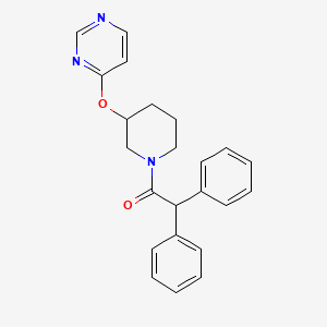 2,2-Diphenyl-1-(3-(pyrimidin-4-yloxy)piperidin-1-yl)ethanone