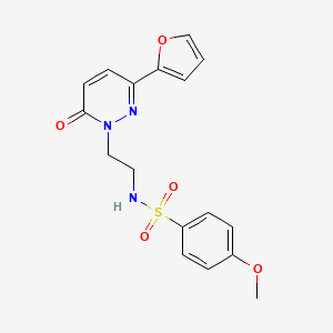 N-(2-(3-(furan-2-yl)-6-oxopyridazin-1(6H)-yl)ethyl)-4-methoxybenzenesulfonamide