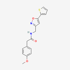 2-(4-methoxyphenyl)-N-((5-(thiophen-2-yl)isoxazol-3-yl)methyl)acetamide