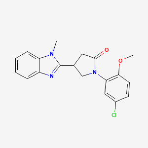 1-(5-chloro-2-methoxyphenyl)-4-(1-methyl-1H-benzimidazol-2-yl)pyrrolidin-2-one