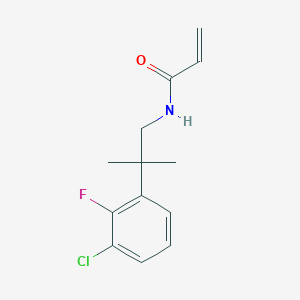 molecular formula C13H15ClFNO B2401608 N-[2-(3-Chloro-2-fluorophenyl)-2-methylpropyl]prop-2-enamide CAS No. 2361702-60-3