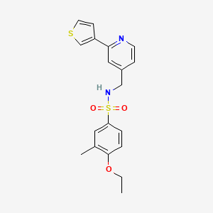 4-ethoxy-3-methyl-N-((2-(thiophen-3-yl)pyridin-4-yl)methyl)benzenesulfonamide
