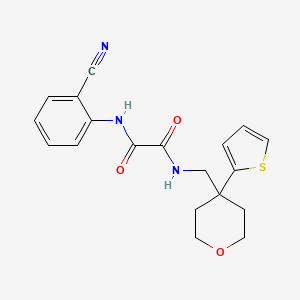 N1-(2-cyanophenyl)-N2-((4-(thiophen-2-yl)tetrahydro-2H-pyran-4-yl)methyl)oxalamide