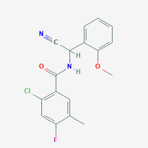 2-Chloro-N-[cyano-(2-methoxyphenyl)methyl]-4-fluoro-5-methylbenzamide