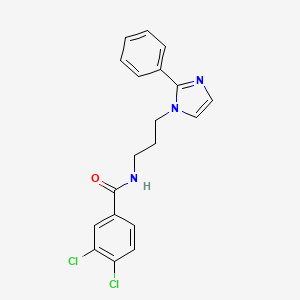 3,4-dichloro-N-(3-(2-phenyl-1H-imidazol-1-yl)propyl)benzamide