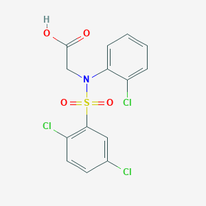 2-{2-Chloro[(2,5-dichlorophenyl)sulfonyl]anilino}acetic acid
