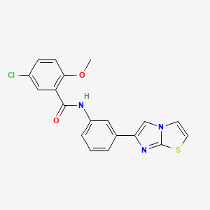 5-chloro-N-(3-(imidazo[2,1-b]thiazol-6-yl)phenyl)-2-methoxybenzamide