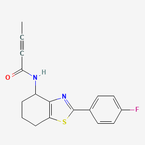 molecular formula C17H15FN2OS B2401637 N-[2-(4-fluorophenyl)-4,5,6,7-tetrahydro-1,3-benzothiazol-4-yl]but-2-ynamide CAS No. 2094251-18-8