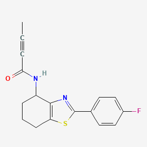 N-[2-(4-fluorophenyl)-4,5,6,7-tetrahydro-1,3-benzothiazol-4-yl]but-2-ynamide