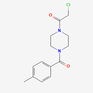 2-Chloro-1-[4-(4-methylbenzoyl)piperazin-1-yl]ethan-1-one