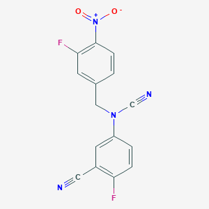 (3-Cyano-4-fluorophenyl)-[(3-fluoro-4-nitrophenyl)methyl]cyanamide