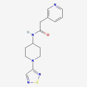 molecular formula C14H17N5OS B2401646 N-(1-(1,2,5-thiadiazol-3-yl)piperidin-4-yl)-2-(pyridin-3-yl)acetamide CAS No. 2034609-71-5