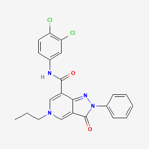 N-(3,4-dichlorophenyl)-3-oxo-2-phenyl-5-propyl-3,5-dihydro-2H-pyrazolo[4,3-c]pyridine-7-carboxamide