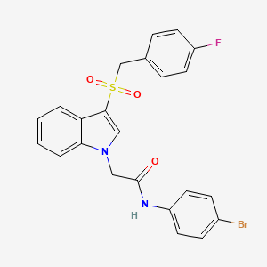 N-(4-bromophenyl)-2-(3-((4-fluorobenzyl)sulfonyl)-1H-indol-1-yl)acetamide