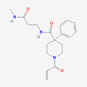 N-[3-(Methylamino)-3-oxopropyl]-4-phenyl-1-prop-2-enoylpiperidine-4-carboxamide