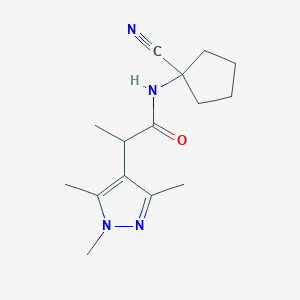 N-(1-cyanocyclopentyl)-2-(1,3,5-trimethyl-1H-pyrazol-4-yl)propanamide