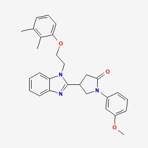 4-{1-[2-(2,3-dimethylphenoxy)ethyl]-1H-benzimidazol-2-yl}-1-(3-methoxyphenyl)pyrrolidin-2-one