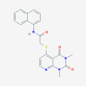 molecular formula C21H18N4O3S B2401660 2-(1,3-dimethyl-2,4-dioxopyrido[2,3-d]pyrimidin-5-yl)sulfanyl-N-naphthalen-1-ylacetamide CAS No. 899748-44-8