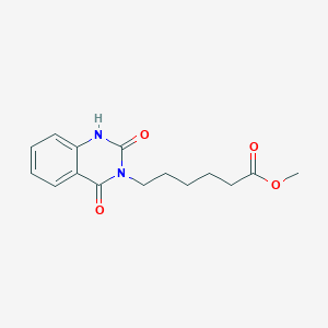 molecular formula C15H18N2O4 B2401661 methyl 6-(2,4-dioxo-1,2,3,4-tetrahydroquinazolin-3-yl)hexanoate CAS No. 82603-71-2