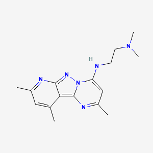 Dimethyl{2-[(2,8,10-trimethyl(5-hydropyrimidino[1',2'-1,5]pyrazolo[3,4-b]pyrid in-4-yl))amino]ethyl}amine
