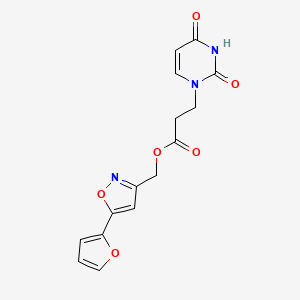 (5-(furan-2-yl)isoxazol-3-yl)methyl 3-(2,4-dioxo-3,4-dihydropyrimidin-1(2H)-yl)propanoate