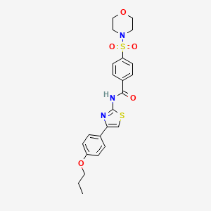 4-(morpholinosulfonyl)-N-(4-(4-propoxyphenyl)thiazol-2-yl)benzamide
