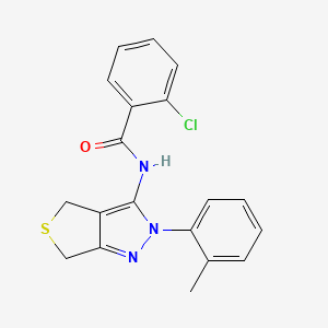 2-chloro-N-(2-(o-tolyl)-4,6-dihydro-2H-thieno[3,4-c]pyrazol-3-yl)benzamide