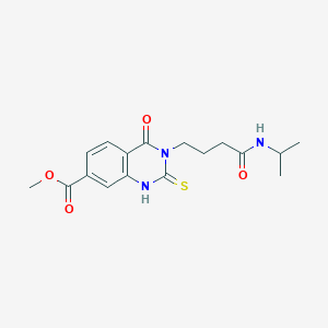 Methyl 3-(4-(isopropylamino)-4-oxobutyl)-4-oxo-2-thioxo-1,2,3,4-tetrahydroquinazoline-7-carboxylate