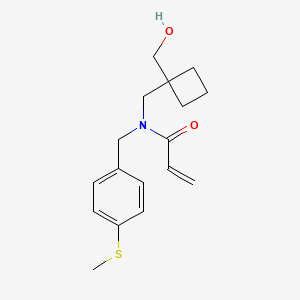 N-[[1-(Hydroxymethyl)cyclobutyl]methyl]-N-[(4-methylsulfanylphenyl)methyl]prop-2-enamide