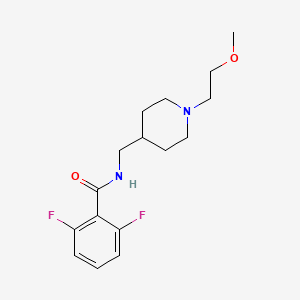 molecular formula C16H22F2N2O2 B2401680 2,6-difluoro-N-((1-(2-methoxyethyl)piperidin-4-yl)methyl)benzamide CAS No. 954076-64-3