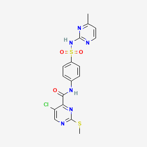 5-chloro-N-{4-[(4-methylpyrimidin-2-yl)sulfamoyl]phenyl}-2-(methylsulfanyl)pyrimidine-4-carboxamide
