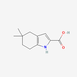 molecular formula C11H15NO2 B2401690 5,5-Dimethyl-1,4,6,7-tetrahydroindole-2-carboxylic acid CAS No. 1403469-59-9