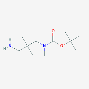 molecular formula C11H24N2O2 B2401692 Tert-butyl N-(3-amino-2,2-dimethylpropyl)-N-methylcarbamate CAS No. 1176225-54-9