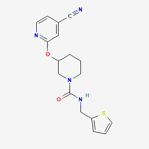 3-((4-cyanopyridin-2-yl)oxy)-N-(thiophen-2-ylmethyl)piperidine-1-carboxamide