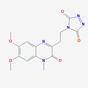 4-[2-(3,4-Dihydro-6,7-dimethoxy-4-methyl-3-oxo-2-quinoxalinyl)ethyl]-3H-1,2,4-triazole-3,5(4H)-dione